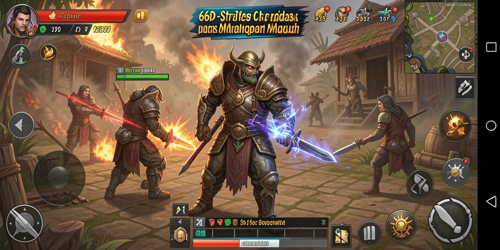 Screenshot permainan 66D menampilkan pertarungan strategi yang mendebarkan.