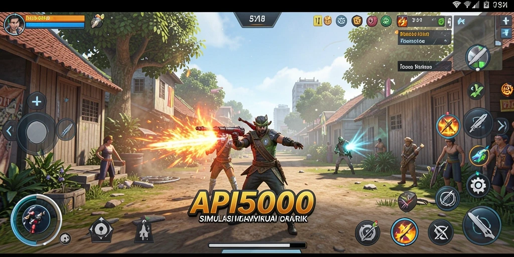 Screenshot utama API5000 menunjukkan gameplay yang menarik dan interaktif.