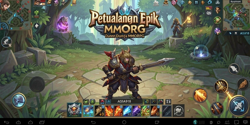 Screenshot gameplay <strong>ASIA918</strong> yang menampilkan pertempuran seru dalam MMORPG.