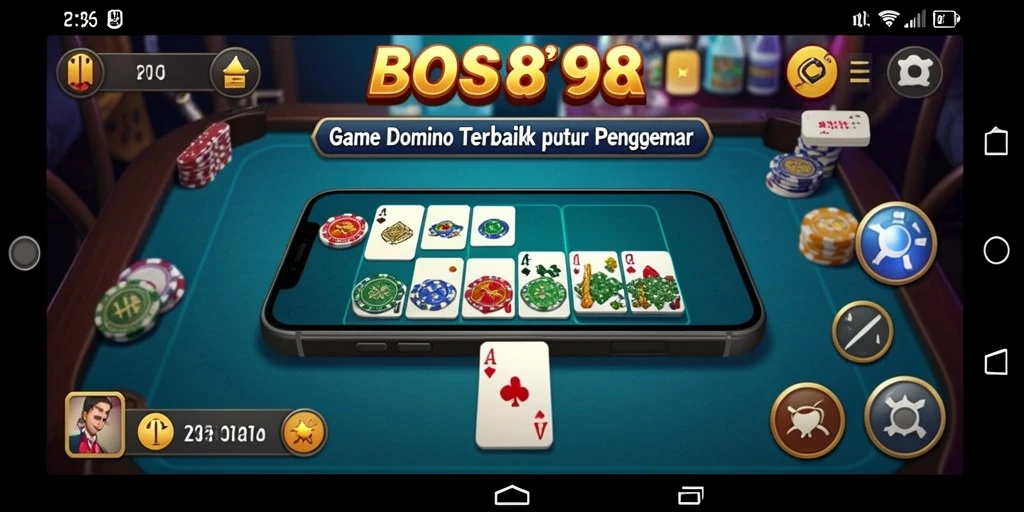 Tampilan gameplay Domino yang seru dan interaktif di BOS898.