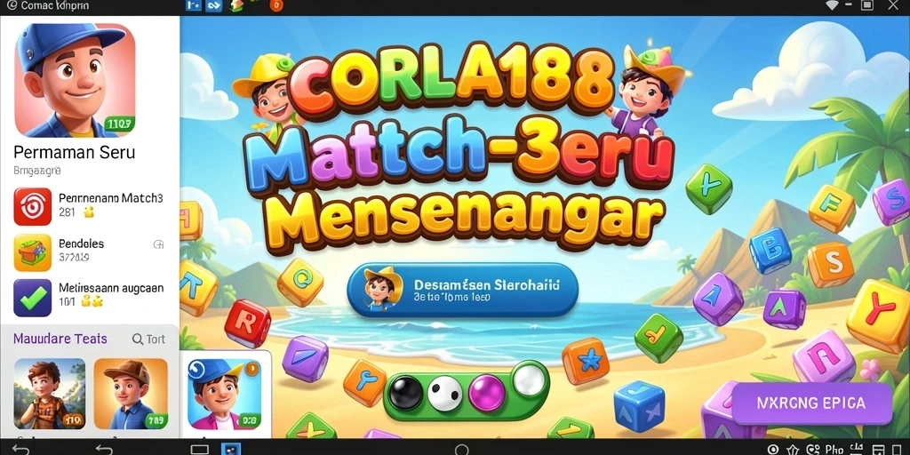 Tangkapan layar gameplay CORLA188 yang menarik dan penuh warna.
