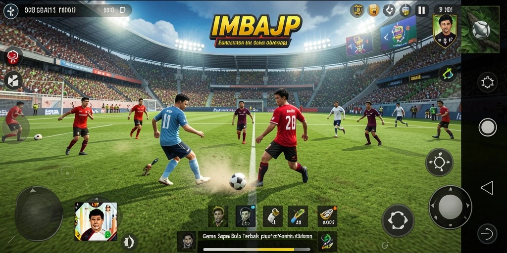 Tangkapan layar IMBAJP menunjukkan aksi penuh di lapangan sepak bola.