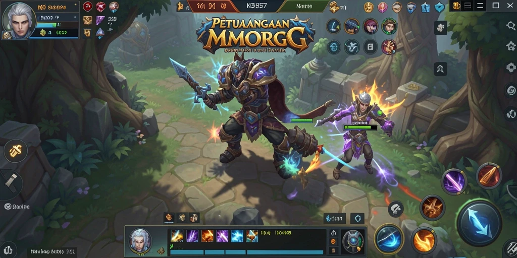 Tangkapan layar KO857 menampilkan aksi seru dalam pertarungan MMORPG.