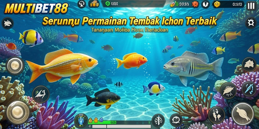 Tampilan gameplay menembak ikan yang seru dan mengasyikkan.
