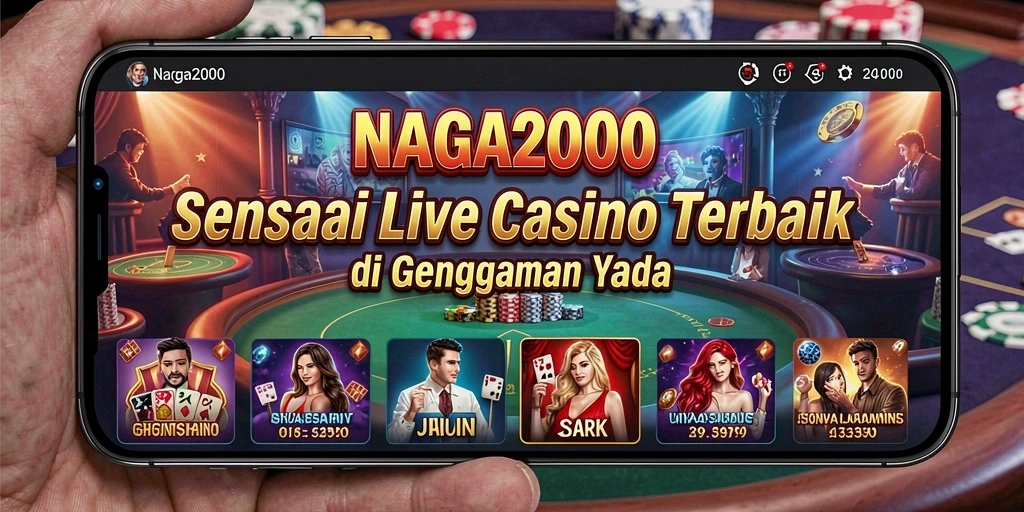 Tampilan gameplay mendebarkan dari NAGA2000 dalam sesi Live Casino.