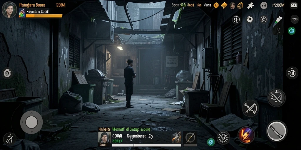 Tampilan gameplay P200M yang memukau dan mencekam.
