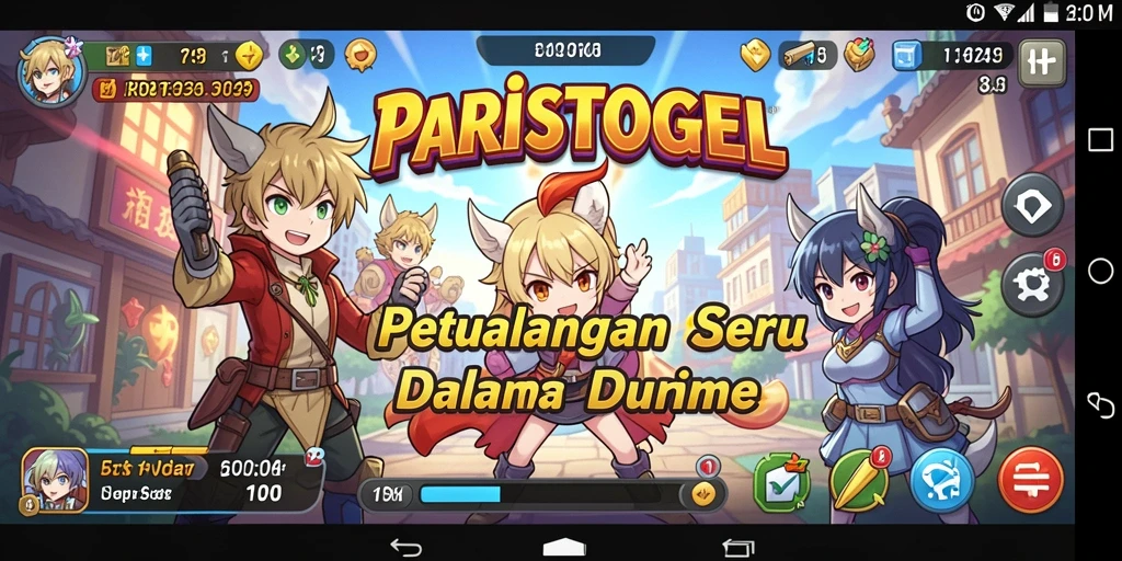 Tampilan gameplay PARISTOGEL yang dinamis dan menarik.