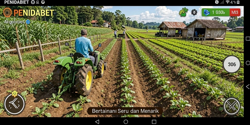 Tampilan gameplay yang menarik dan seru di dunia pertanian.