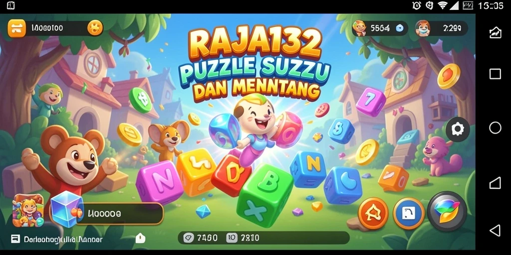 Tampilan gameplay seru dari RAJA132 yang penuh tantangan puzzle.