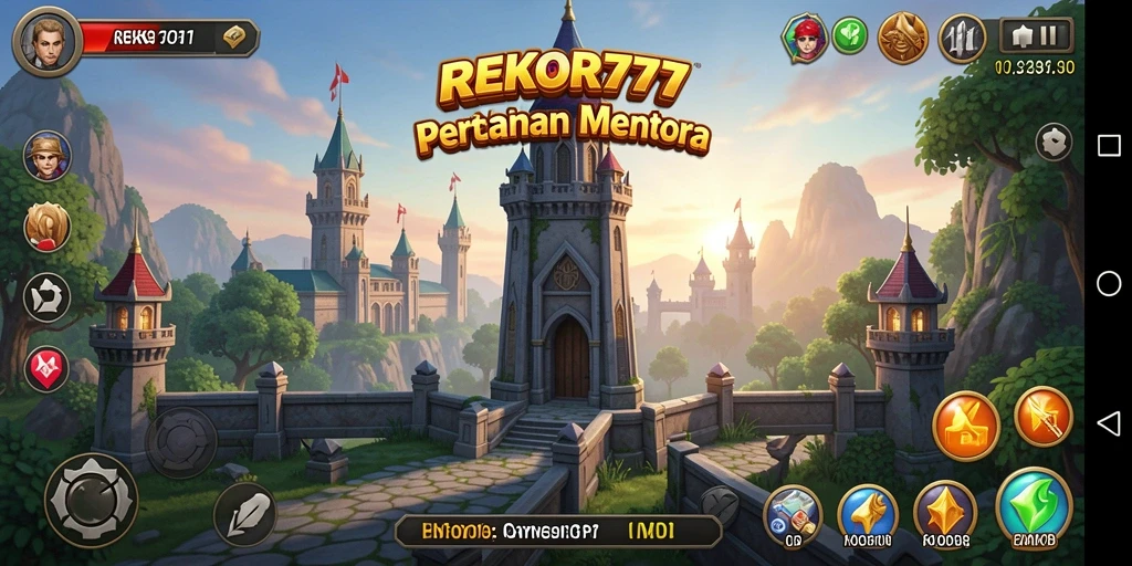 Tampilan gameplay menakjubkan dari <strong>REKOR777</strong> dalam Tower Defense.