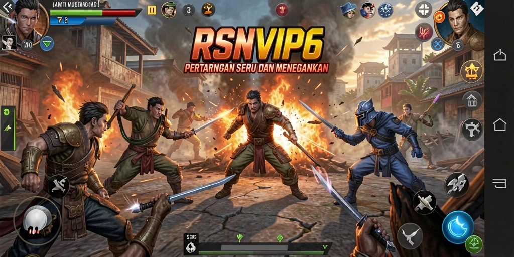 Tampilan gameplay RSNVIP6 yang seru di arena pertarungan.