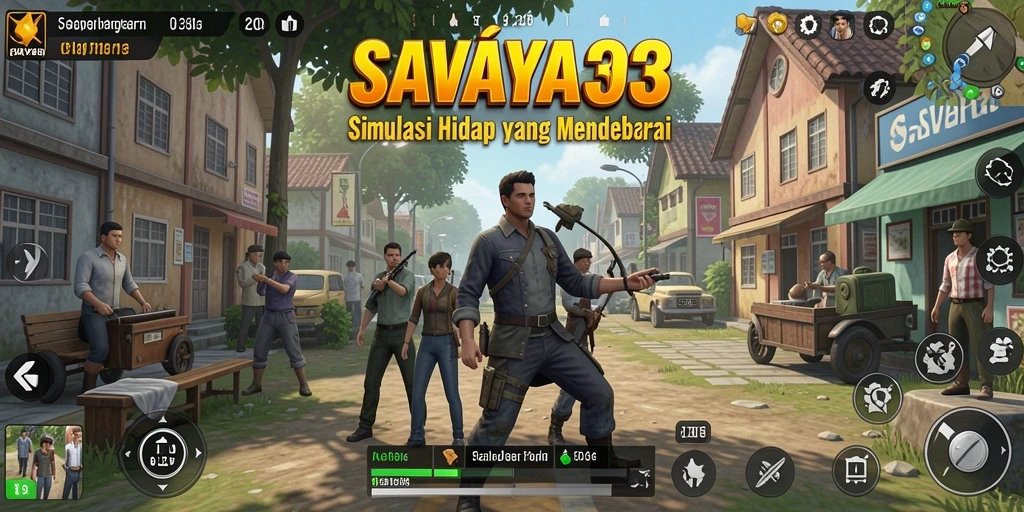 Screenshot menunjukkan gameplay interaktif dan kustomisasi karakter di SAVAYA303.