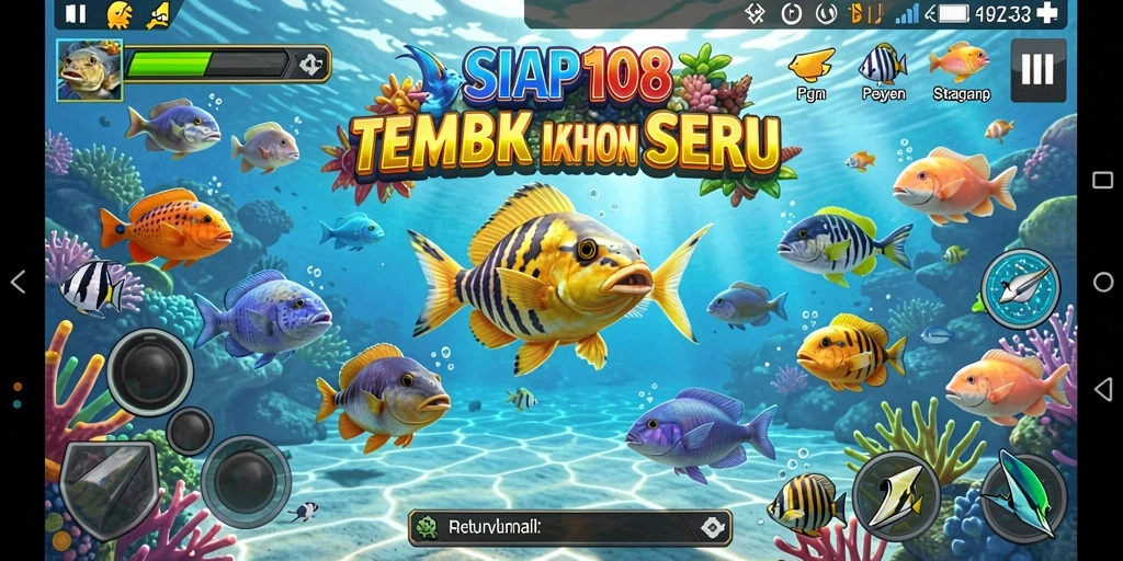 Screenshot menggambarkan gameplay seru Tembak Ikan.