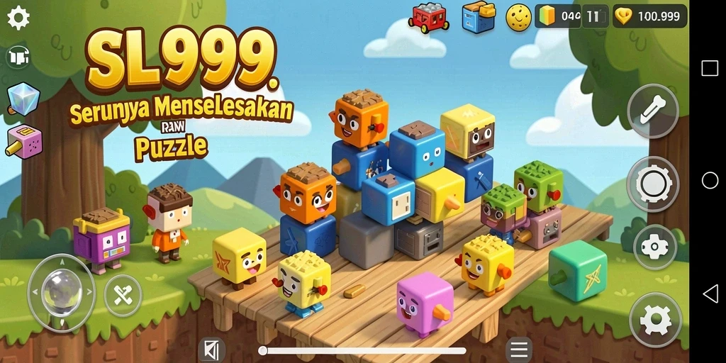 Tampilan gameplay SL999 yang mengasyikkan dalam menyelesaikan puzzle.