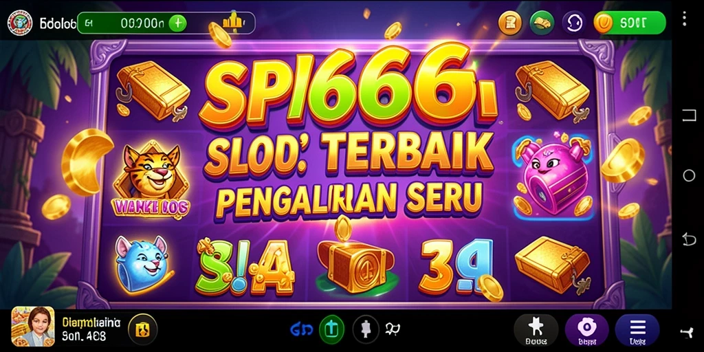 Tampilan dinamis dari gameplay Slot SP666 yang seru.